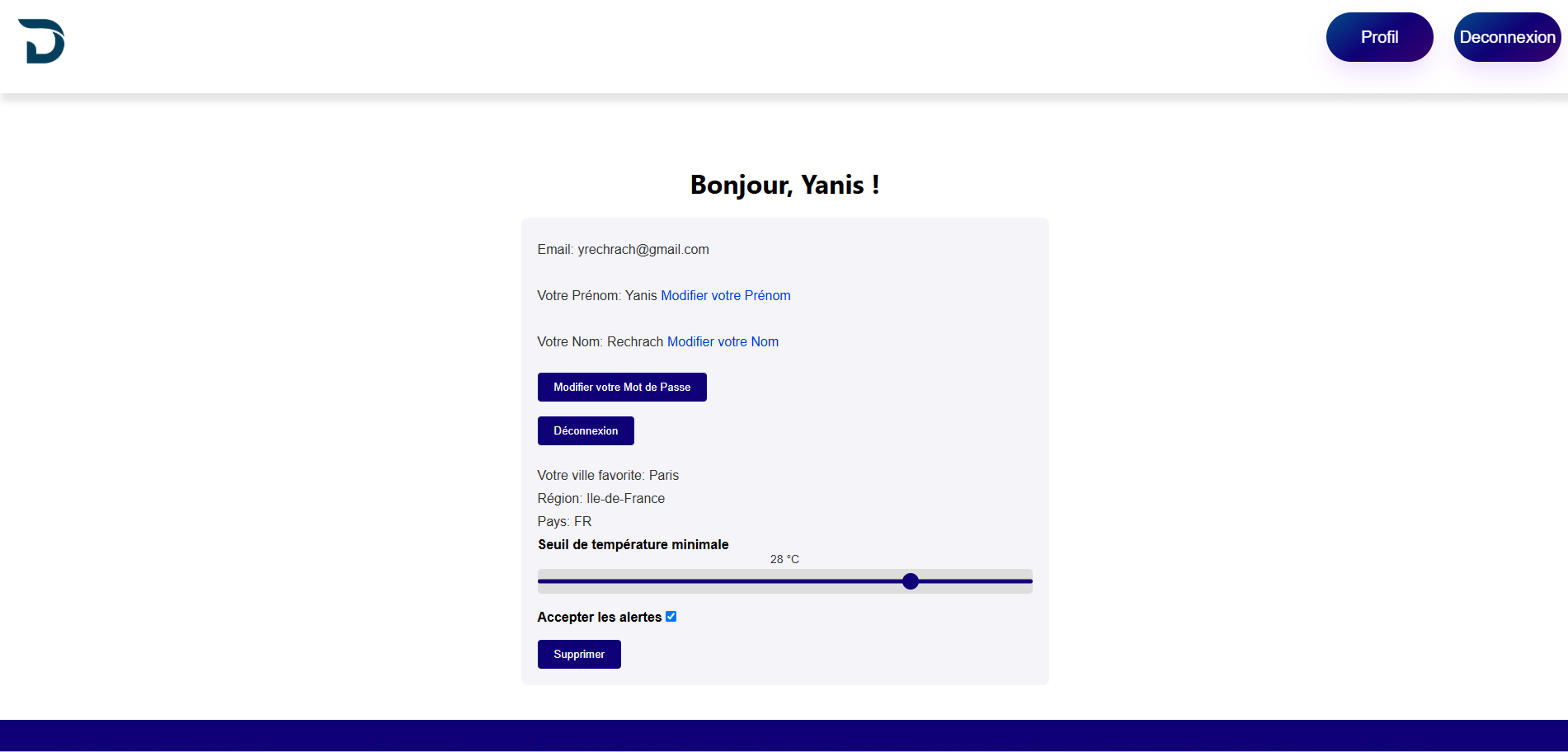 Illustration 2 du site météo